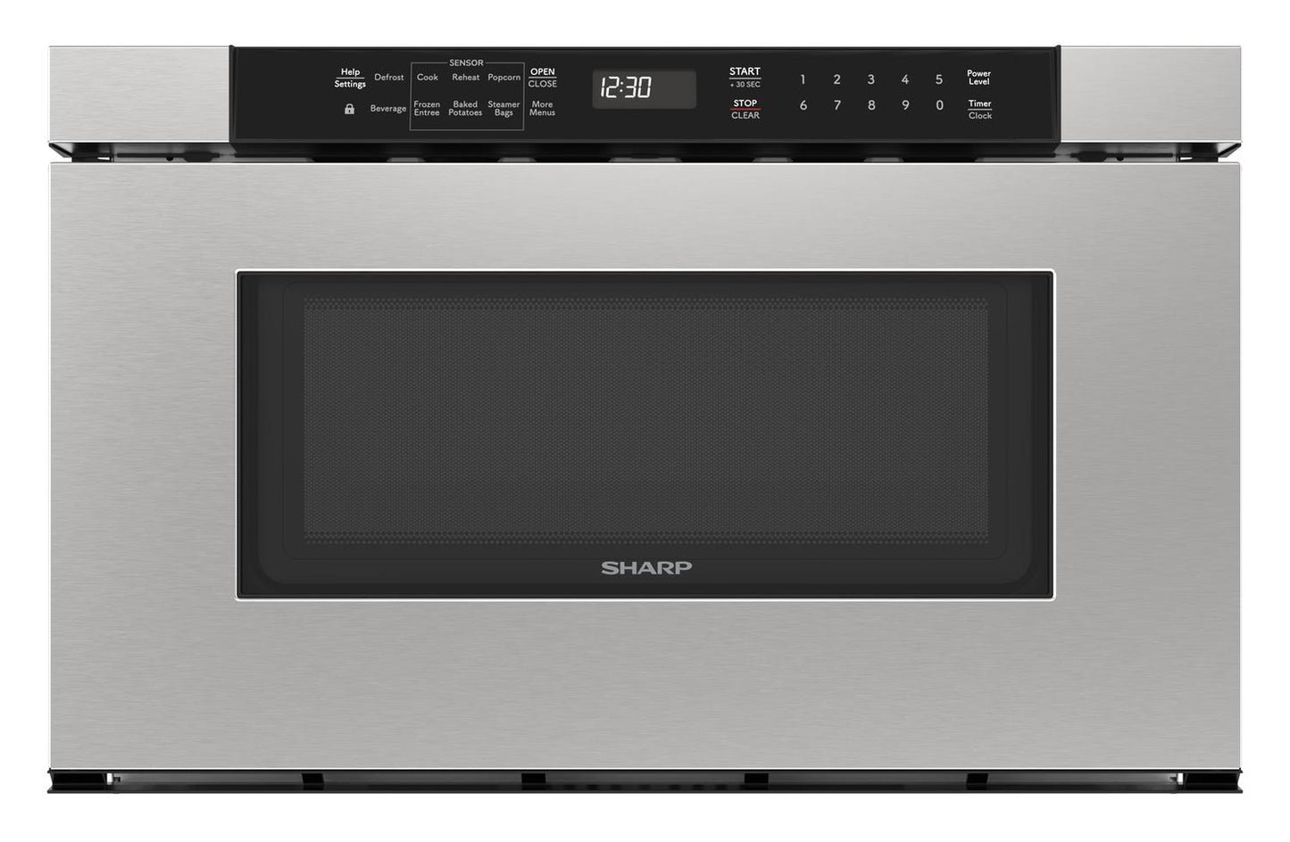 SMD2420MS Sharp 24 in. 1.2 cu. ft. Built-In Microwave Drawer™ Oven in Stainless Steel