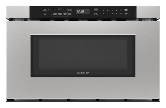 SMD2420MS Sharp 24 in. 1.2 cu. ft. Built-In Microwave Drawer™ Oven in Stainless Steel
