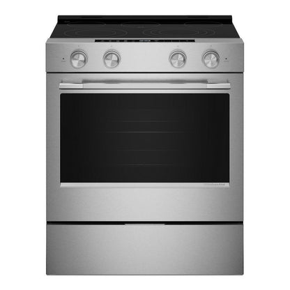 Kitchenaid KSES430SPS 5.3 Cu. Ft. Smart Slide-in Electric Range with Convection Cooking Modes and Steam Bake Mode
