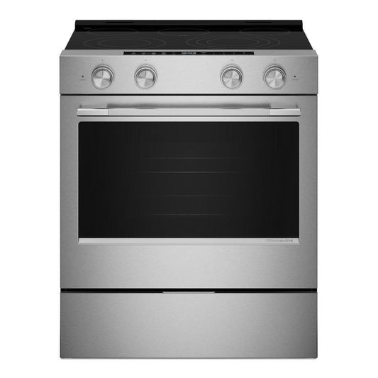 Kitchenaid KSES430SPS 5.3 Cu. Ft. Smart Slide-in Electric Range with Convection Cooking Modes and Steam Bake Mode