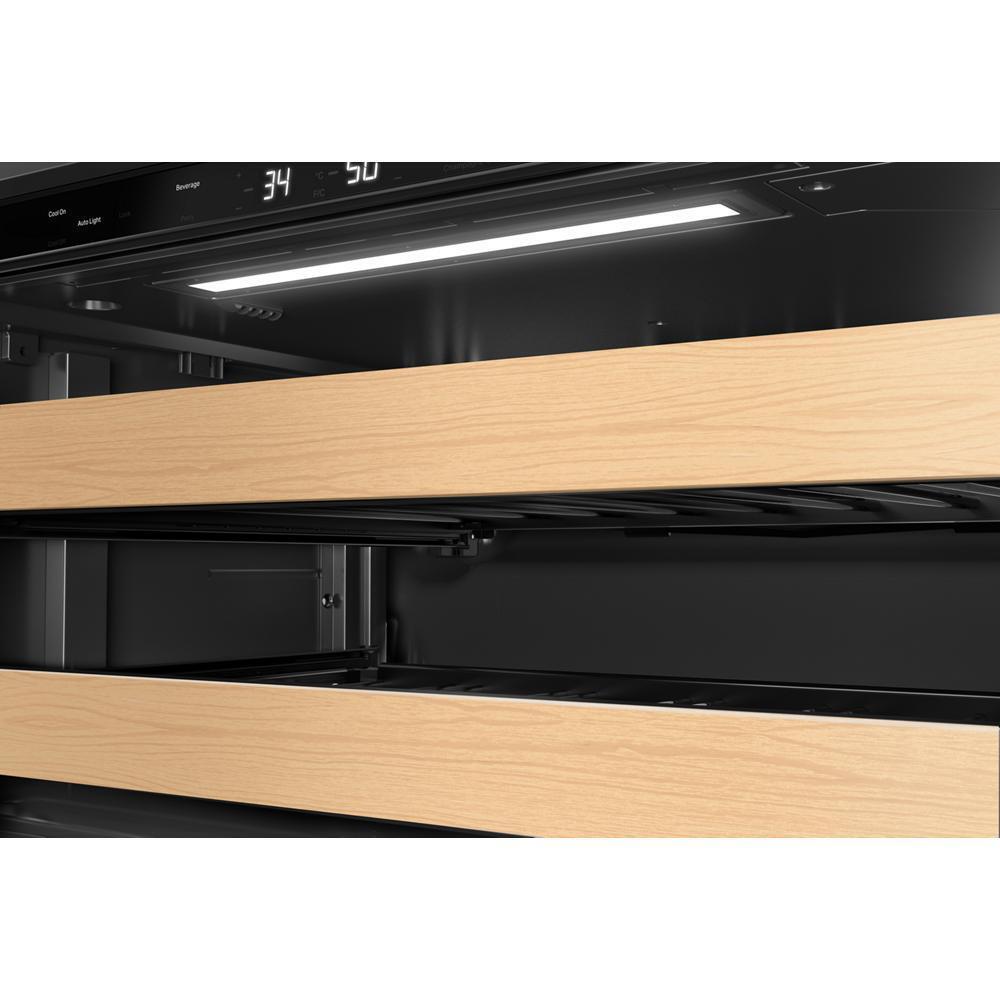 Kitchenaid KUBR524SJP 24" Beverage Center with Glass Door and Wood-Front Racks