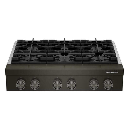 KCGK936TBE KitchenAid® 36-inch 6-Burner Gas Commercial-Style Rangetop