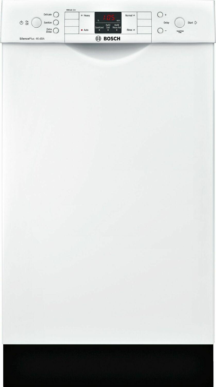 ADA 18" 300 Series Recessed Hndl, 4/4 Cycles, 46 dBA, RckMatic, 9 Pl Stgs - WH