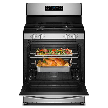 Whirlpool WFGS3130TS 30-inch Gas Range with Crispy Mode and Dishwasher Safe Grates