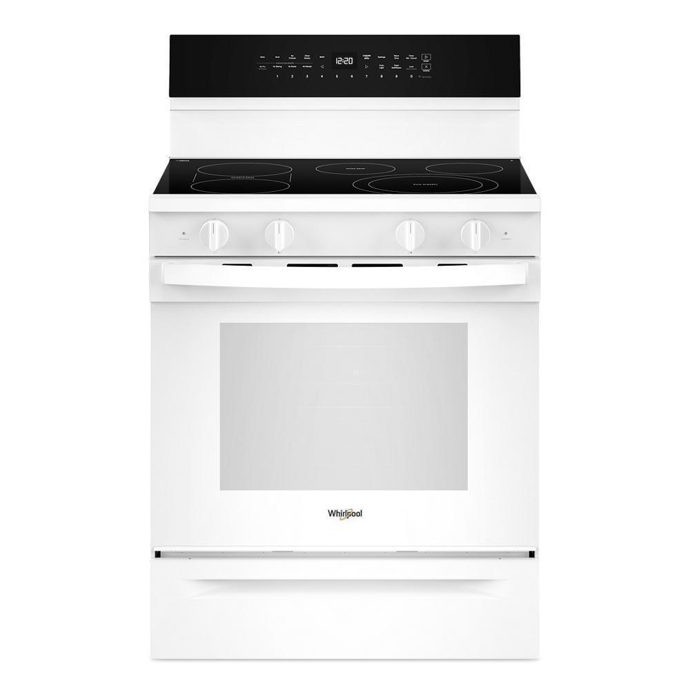 Whirlpool WFES7530RW 30-inch Electric Smart Range with Air Cooking Technology, No Preheat Air Fry, High Speed Preheat Oven, WipeClean™ Coating, and Steam/Self Clean