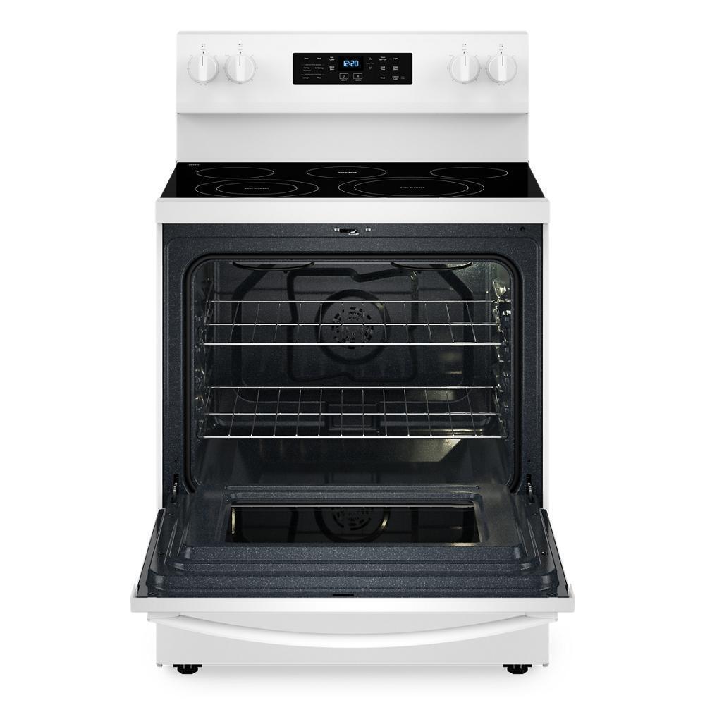 Whirlpool WFES5030RW 30-inch Energy Star Electric Range with Air Cooking Technology, No Preheat Air Fry and Air Baking and Self Clean