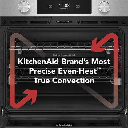 Kitchenaid KOED930SPS 30-inch Smart Electric Double Wall Oven with Intelligent Cooking Camera - PrintShield™ Finish