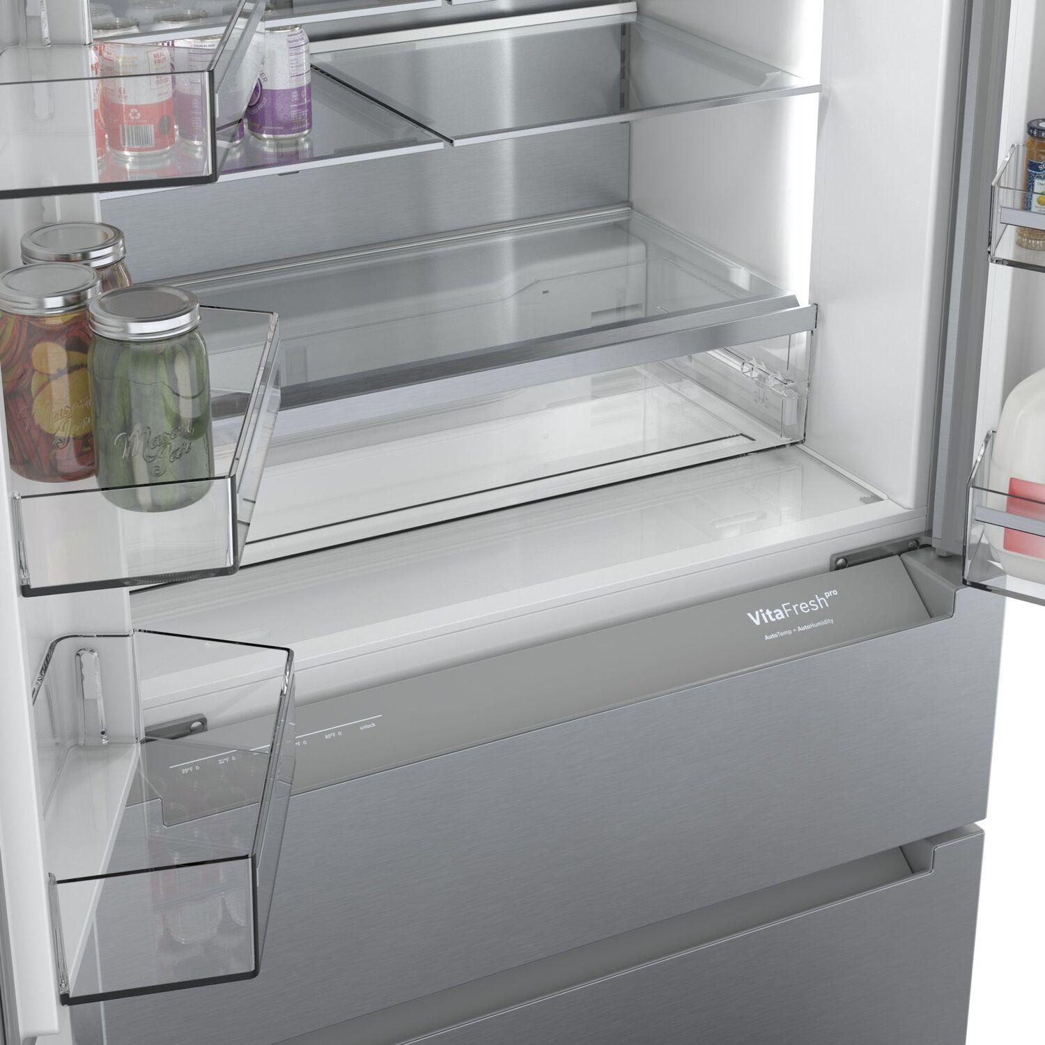 Bosch B36CL80ENS 800 Series French Door Bottom Mount Refrigerator 36" Stainless steel (with anti-fingerprint)