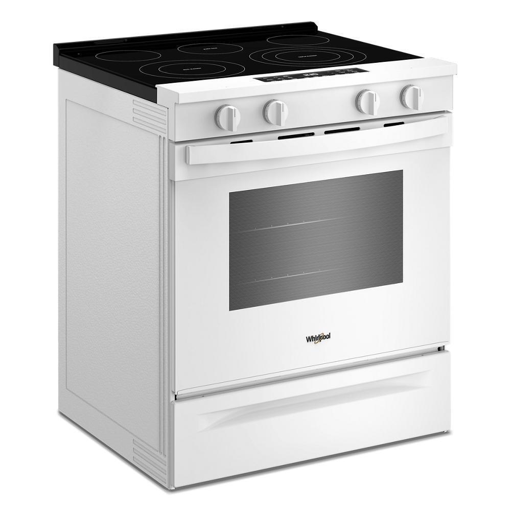 Whirlpool WSES5030SW 30-inch Electric Smart Range with Air Cooking Technology