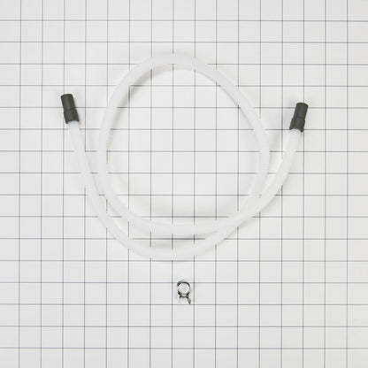 Whirlpool W11441078 4' Transparent Washer Drain Hose with 1 clamp that fits WCD3090JW, WCD5090JW, YWCD3090JW