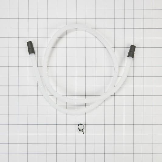 Whirlpool W11441078 4' Transparent Washer Drain Hose with 1 clamp that fits WCD3090JW, WCD5090JW, YWCD3090JW