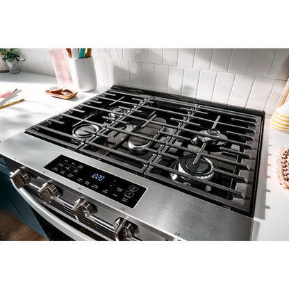Whirlpool WSGS5030SB 30-inch Gas Smart Range with Air Cooking Technology