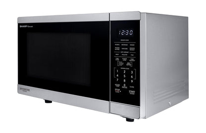 SMC1465KM Sharp 1.4 cu. ft. 1100W Stainless Steel Countertop Microwave Oven with Inverter Technology