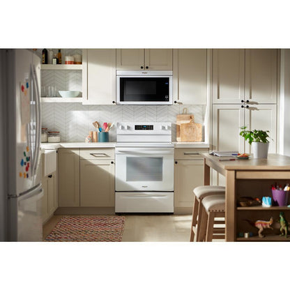 Whirlpool WFES5730SW 30-inch Electric Range with Air Cooking Technology