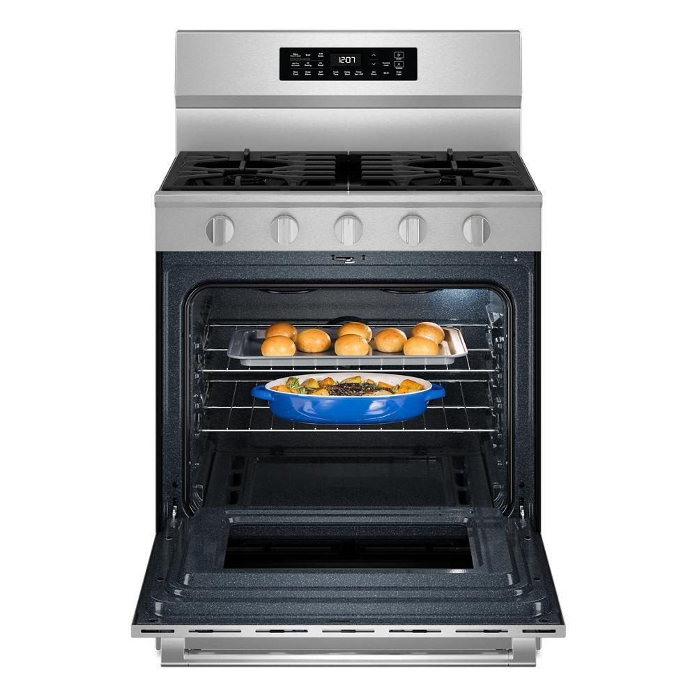 Maytag MFGS7030SZ 30-Inch Wide Freestanding Gas Range with Grill Mode and No Preheat Air Fry - 5.0 Cu. Ft.
