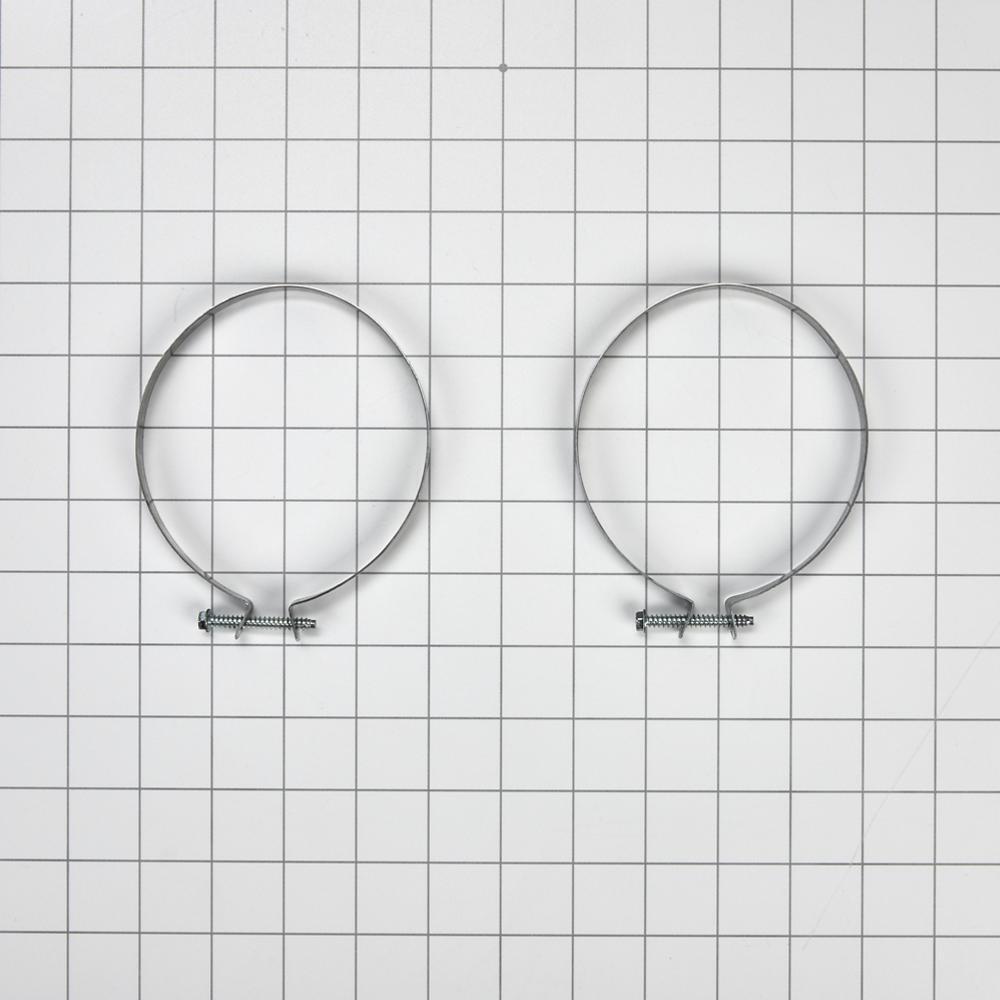 Maytag 4396008RP 4" Stainless Steel Dryer Vent Hose Clamps with Phillips/hex head screw - 2 pack