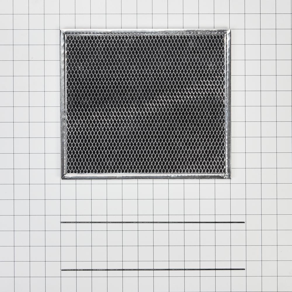 Whirlpool W11446294 Range Hood Replacement Filter Kit (Includes One 9 5/8-IN X 10 5/16-IN Charcoal Filter and Two Metal Rods)