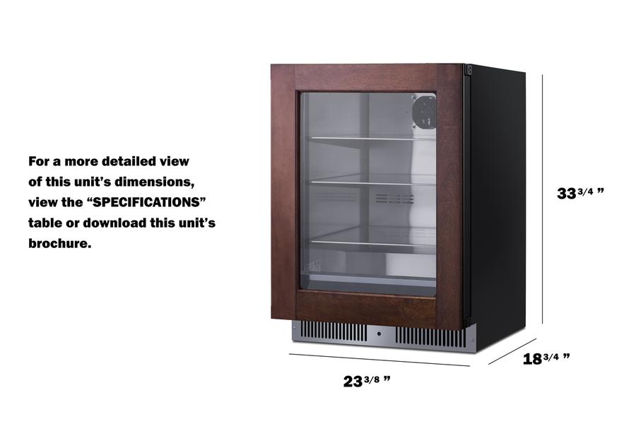 Summit SDHG2443PNR 24" Wide Built-in Beverage Center (panel Not Included)