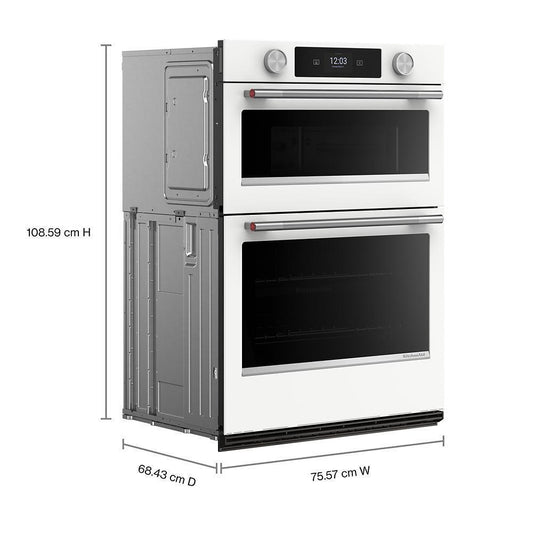 Kitchenaid KOEC730SWH Smart Combo Wall Oven with Assisted Cooking Modes