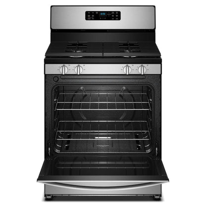 Whirlpool WFGS3030RS 30-inch Gas Range with Crispy Mode and Dishwasher Safe Grates