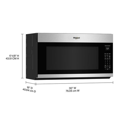 Whirlpool WMMS5630TZ 2.1 cu. ft. Microwave Hood with 4-Speed Venting