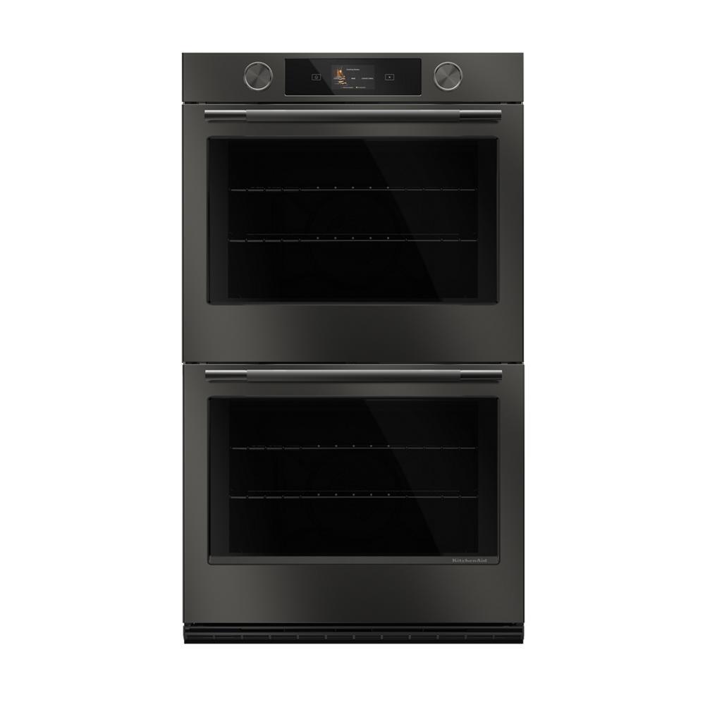 Kitchenaid KOED930SBE 30-inch Smart Electric Double Wall Oven with Intelligent Cooking Camera - Black Ore