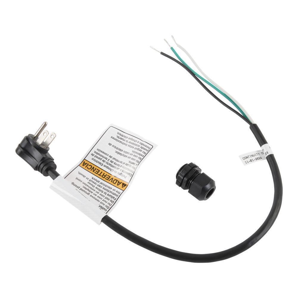 Kitchenaid W11546624 1.7' Dishwasher Power Cord 3 Wire 15 Amp Right Angle Plug