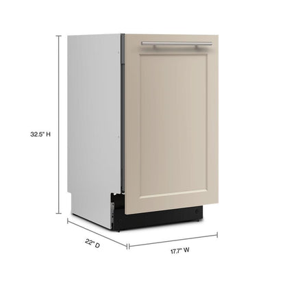 Kitchenaid UDPS5118SP 18" Panel-Ready Dishwasher with Flush Install - 48 dBA
