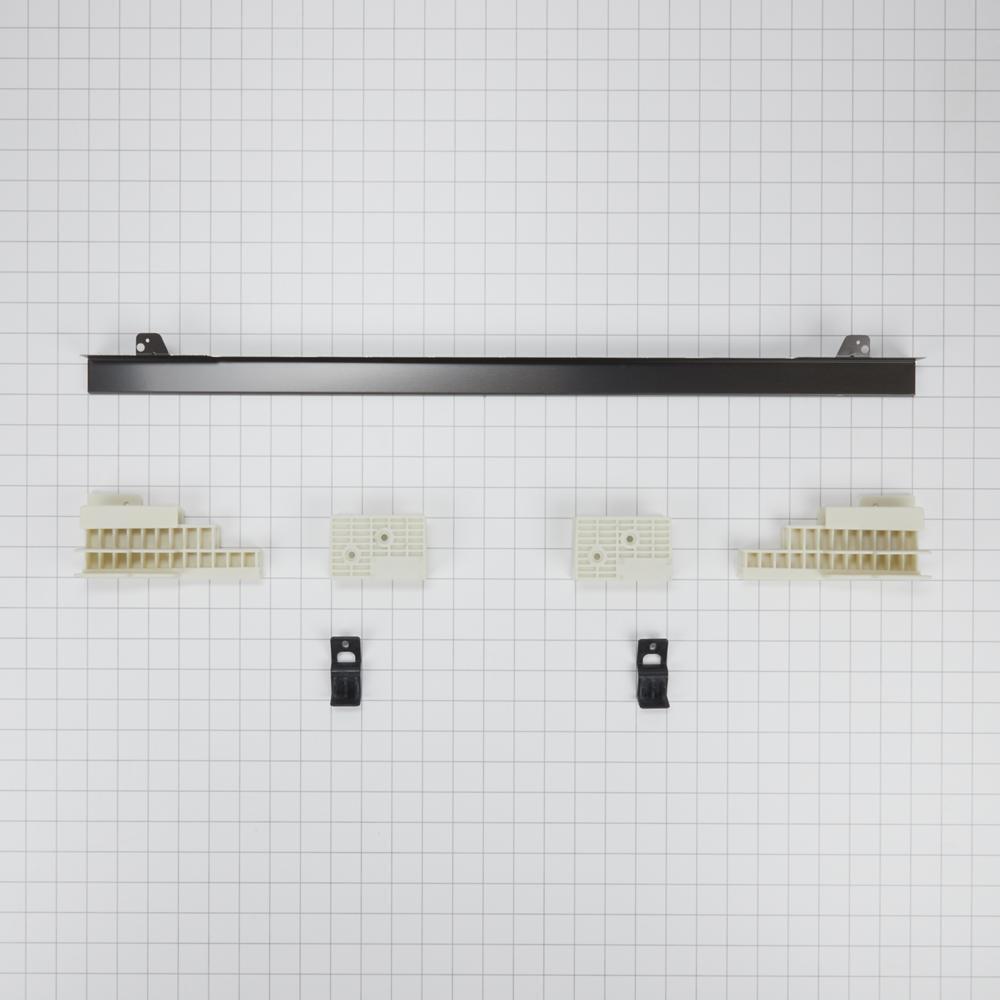 Whirlpool W11173701 27" Combination Wall Range Flush Installation Trim Kit, Black/Stainless Steel, fits WOC75EC7HV