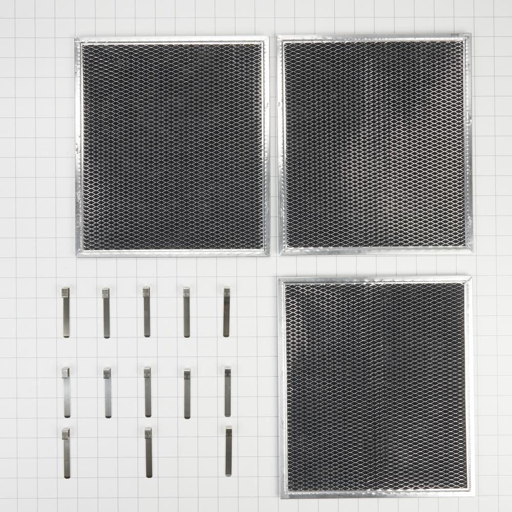 Maytag W10412939 Range Hood Charcoal Replacement Filter Kit for Models IH6302YS, IHW6302YB, IHW7302YS (Includes 3 Filters and 12 Clips)