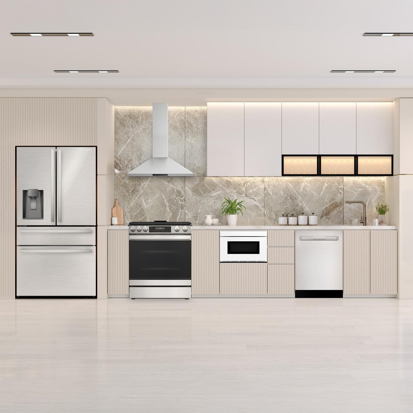 SMD2479MW Sharp 24 in. 1.2 cu. ft. Deco Series Built-In Smart Microwave Drawer™ Oven with Easy Wave Open in White