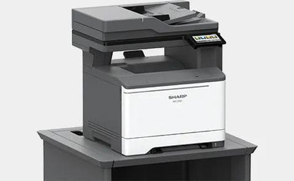 Sharp MXC358F MX-C358F Desktop color document system Prints up to 35 pages per minute , copy, scan, fax Maximum paper capacity of 2,001 sheets Exceptional Image Quality with 600 x 600 dpi print resolution