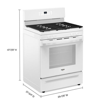 Whirlpool WFGS3530RW 30-inch Self Clean Gas Range with No Preheat Mode