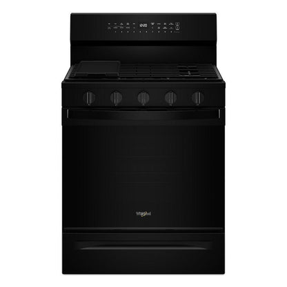 Whirlpool WFGS7530RB 30-inch Smart Gas Range with Air Cooking Technology, No Preheat Air Fry, Steam/Self Clean and High Speed Preheat