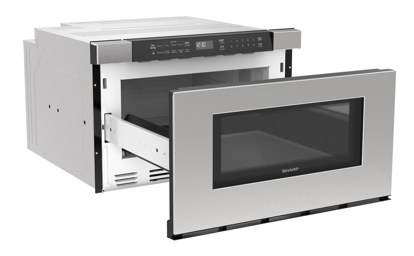 SMD2420MS Sharp 24 in. 1.2 cu. ft. Built-In Microwave Drawer™ Oven in Stainless Steel