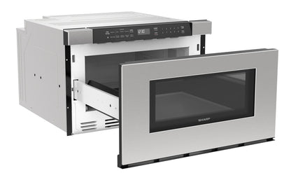 SMD2420MS Sharp 24 in. 1.2 cu. ft. Built-In Microwave Drawer™ Oven in Stainless Steel