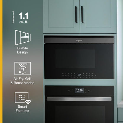 Whirlpool WMBT7030SV 30-inch Built-In Smart Multifunctional Microwave Oven with Air Fry - 1,000 watts
