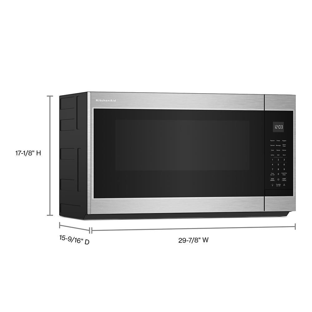 Kitchenaid KMMS230RPS 1.9 Cu. Ft. Microwave Hood Combination with Auto Functions
