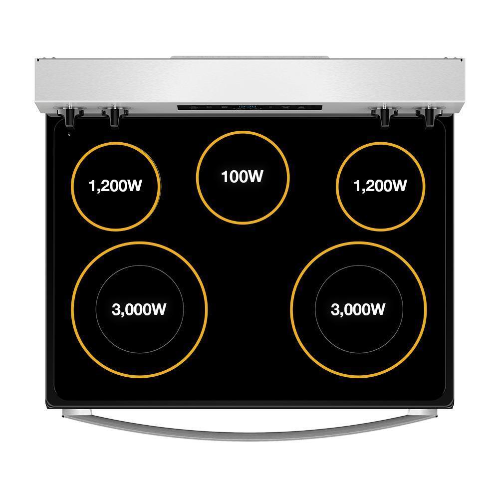 Whirlpool WFES4530SZ 30-inch Electric Range with Air Cooking Technology and Steam Clean