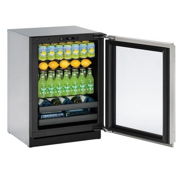 U-Line 3024bev 24" Beverage Center With Stainless Frame Finish and Field Reversible Door Swing (115 V/60 Hz Volts /60 Hz Hz)