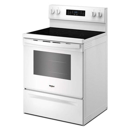 Whirlpool WFES5730SW 30-inch Electric Range with Air Cooking Technology