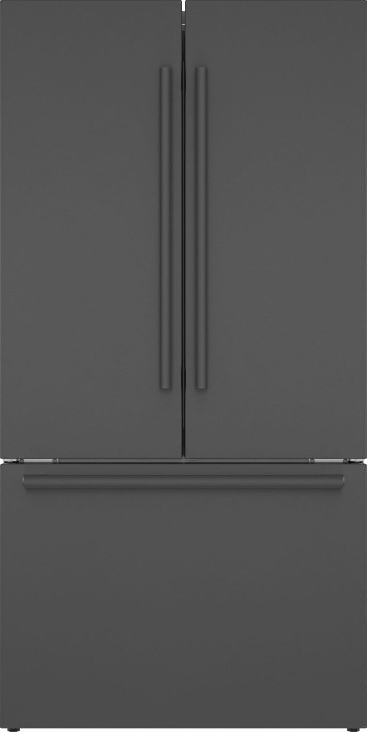 Bosch 800 Series French Door Bottom Mount Refrigerator 36" Black stainless steel B36CT80SNB
