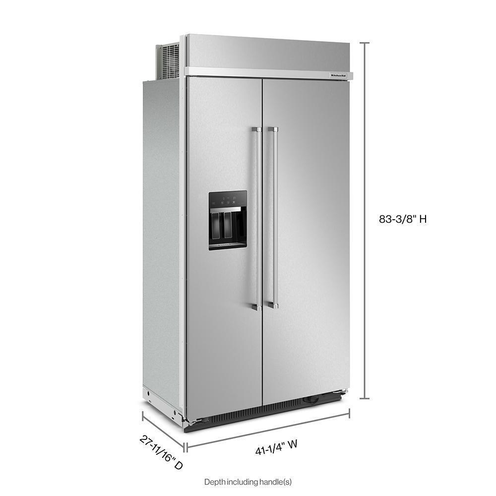 Kitchenaid 25.1 Cu. Ft. 42" Built-In Side-by-Side Refrigerator with Ice and Water Dispenser