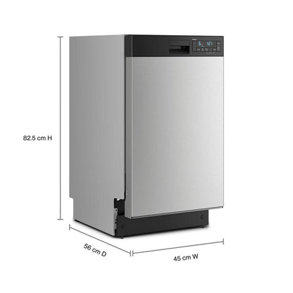 Whirlpool WDFS5118SS 18" Stainless Steel Dishwasher with Half Load Cycle and Triple Spray Arms - 48 dBA