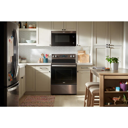 Whirlpool WFES5730SV 30-inch Electric Range with Air Cooking Technology
