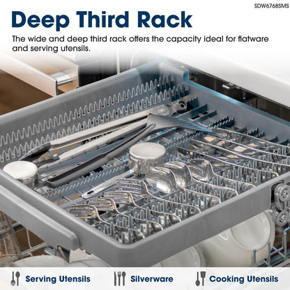 Sharp SDW6768SMS 24 in. Stainless Steel Dishwasher