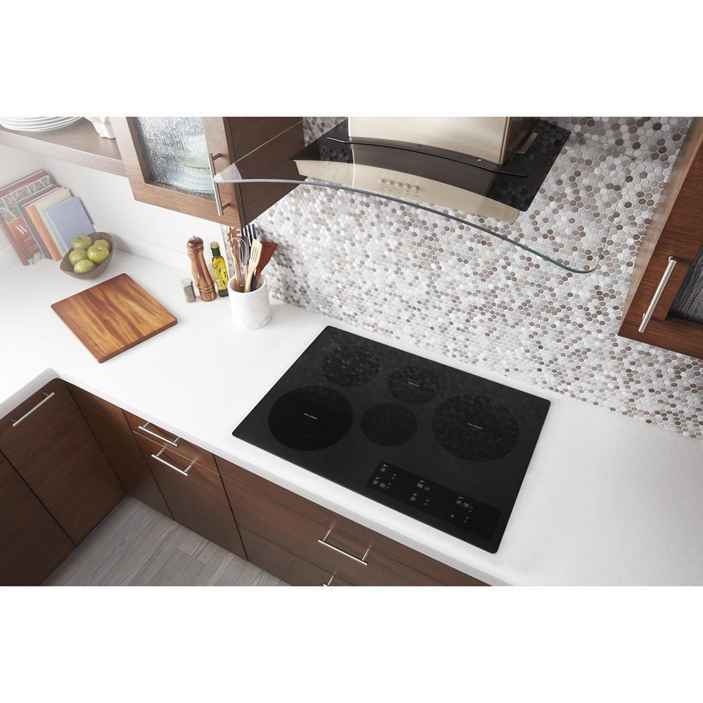 Whirlpool WCE97US0KB 30-inch Electric Ceramic Glass Cooktop with Two Dual Radiant Elements