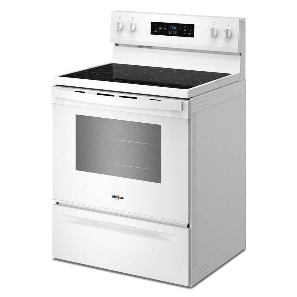 Whirlpool WFES4530SW 30-inch Electric Range with Air Cooking Technology and Steam Clean