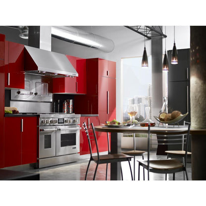 Kitchenaid W10285449 48" Range Hood Backguard Kit with Dual Position Shelf, Stainless Steel, fits JXW9048WP, Size: 20" H