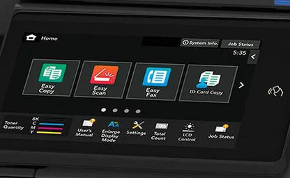 Sharp BPC535WR BP-C535WR Color Networked Multifunction Printer Prints up to 35 pages per minute , copy, scan, fax Maximum paper capacity of 2,350 sheets Exceptional Image Quality with 600 x 600 dpi print resolution